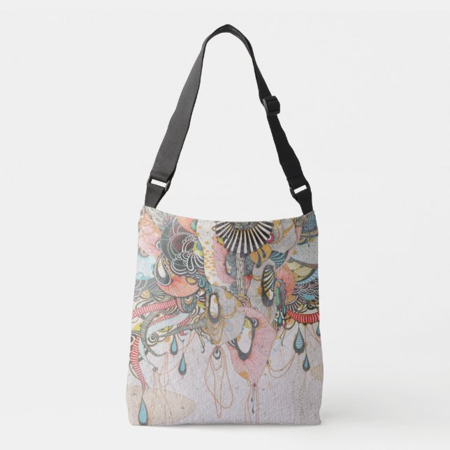 Doodling on the Language of Light Crossbody Bag (Front)