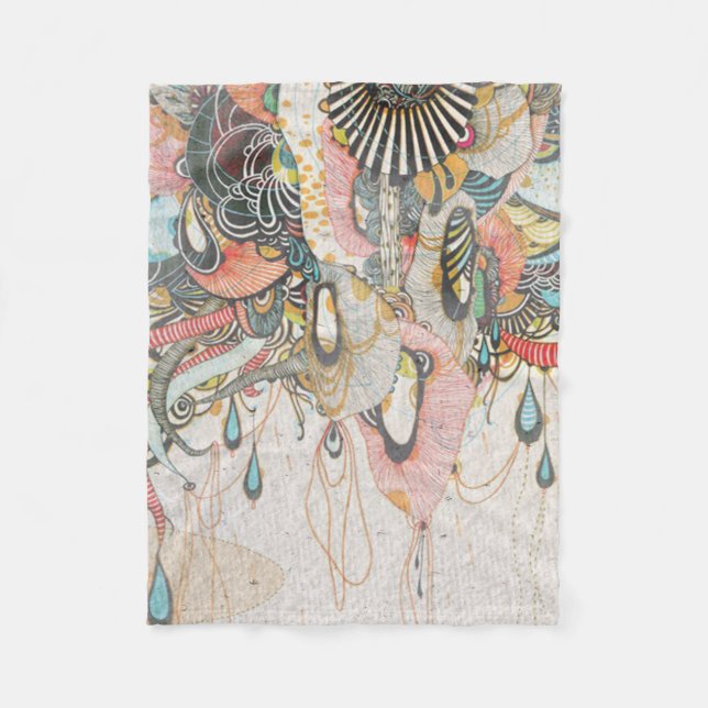 Doodling on the Language of Light Fleece Blanket (Front)