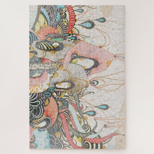 Doodling on the Language of Light Jigsaw Puzzle (Vertical)