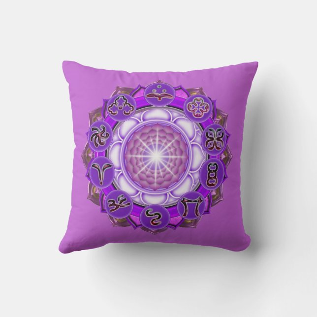 Doodling on the Language of Light Throw Pillow (Back)