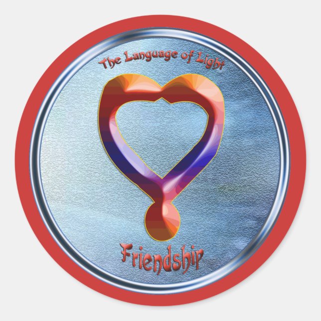 Doodling on the symbol of Friendship Classic Round Sticker (Front)