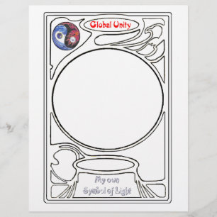 Doodling on the symbol of Global Unity Letterhead