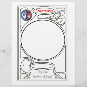 Doodling on the symbol of perseverance letterhead