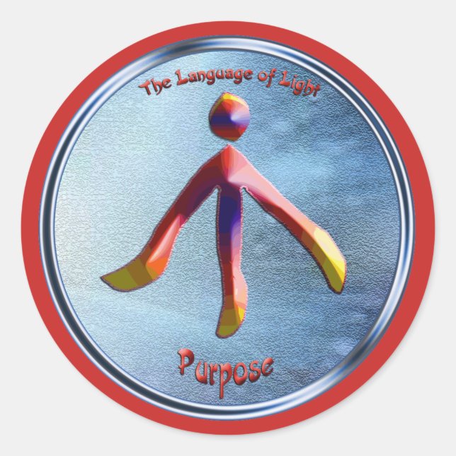 Doodling on the symbol of Purpose Classic Round Sticker (Front)