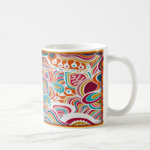 Doodling pattern coffee mug