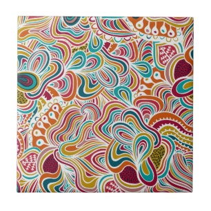 Doodling pattern tile