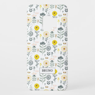 Doodling style cute spring flowers gr 01 Case-Mate samsung galaxy s9 case