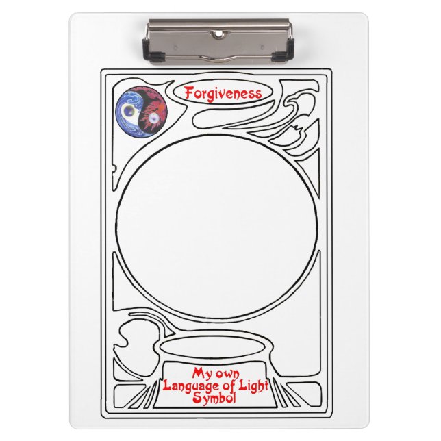 Doodling symbol of Forgiveness Clipboard (Front)