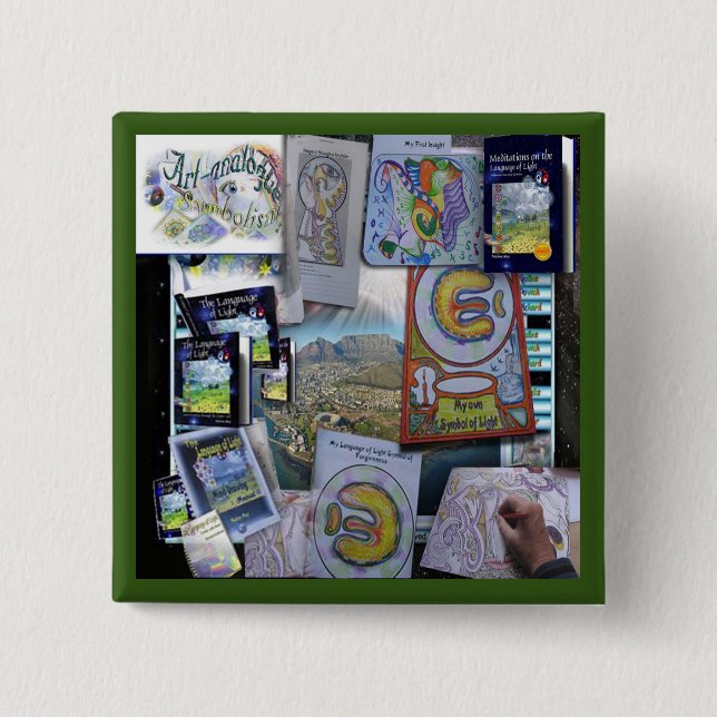 Doodling workbooks 2 inch square button (Front)