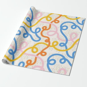 Doodling wrapping paper