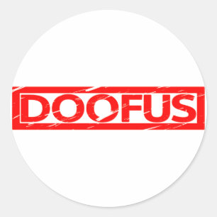 Doofus Stamp Classic Round Sticker