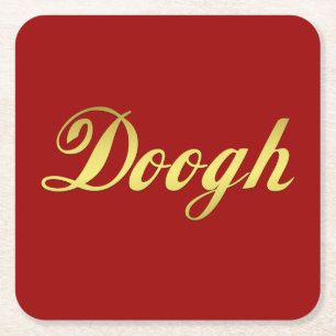 Doogh National drink of Iran Square Paper Coaster