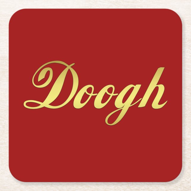 Doogh National drink of Iran Square Paper Coaster (Front)