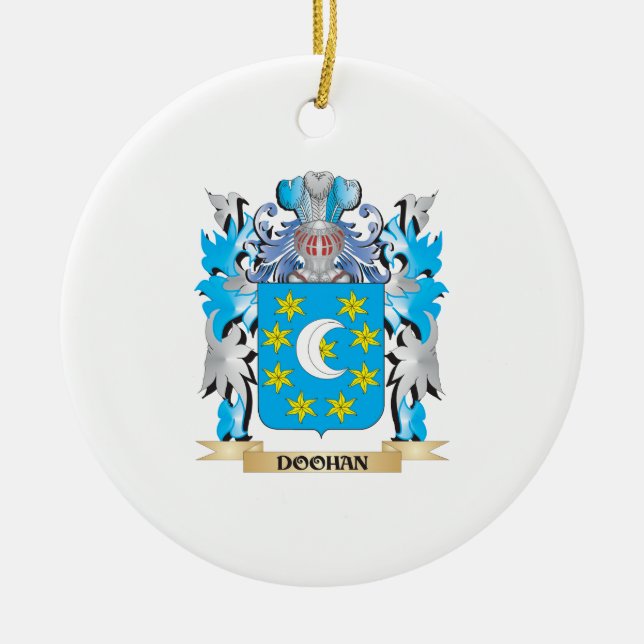 Doohan Coat of Arms - Family Crest Ceramic Ornament (Front)