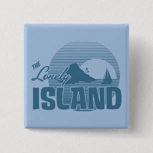 Dookie Island - Blue 2 Inch Square Button