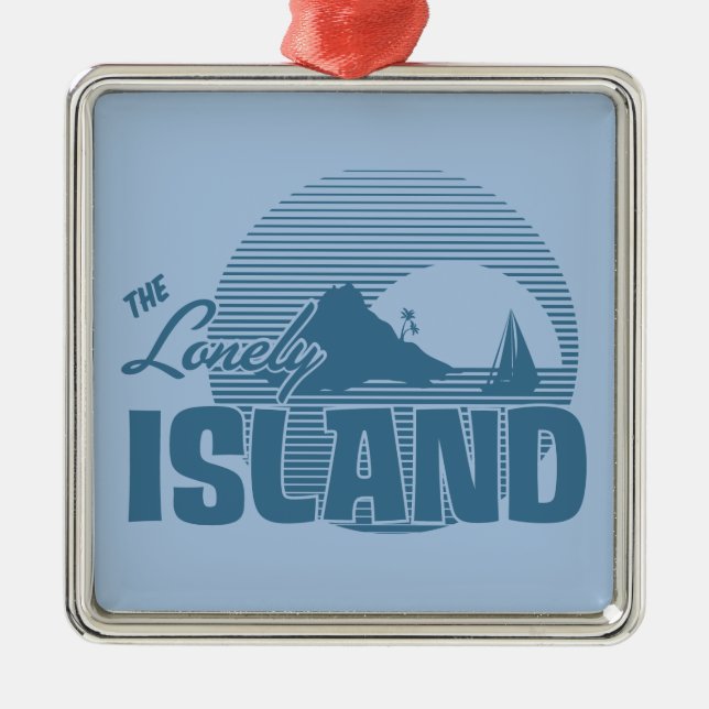 Dookie Island - Blue Metal Ornament (Front)