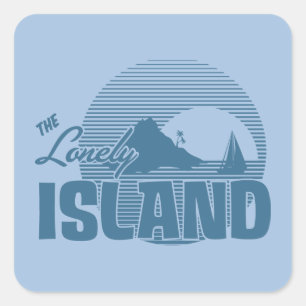 Dookie Island - Blue Square Sticker