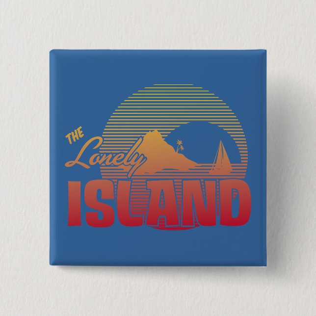 Dookie Island - Colour 2 Inch Square Button (Front)