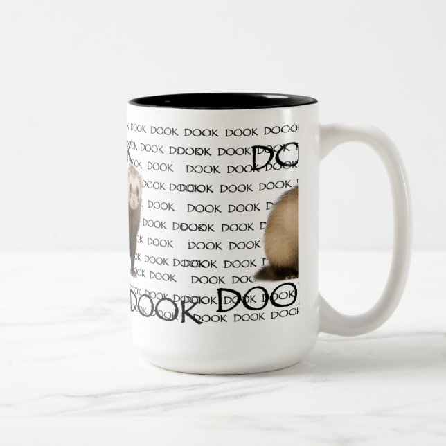 DOOKING FERRET Two-Tone COFFEE MUG (Right)