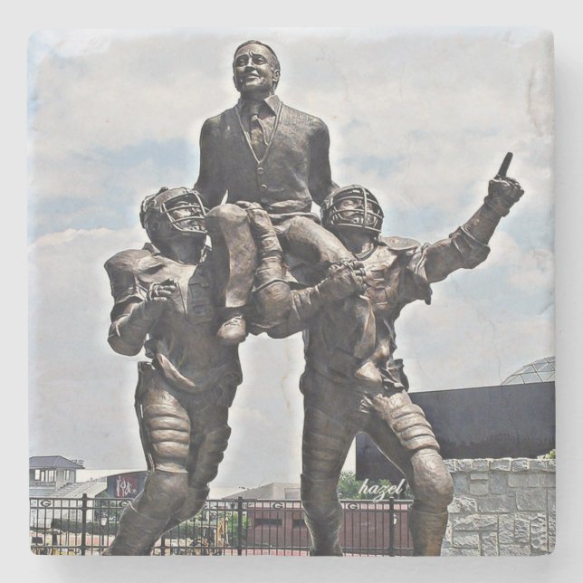 Dooley Football Sculpture, Athens Georgia, Stone Coaster (Front)