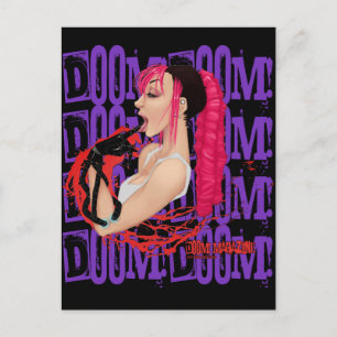 DOOM ! Cartes postales violettes du magazine "Z"