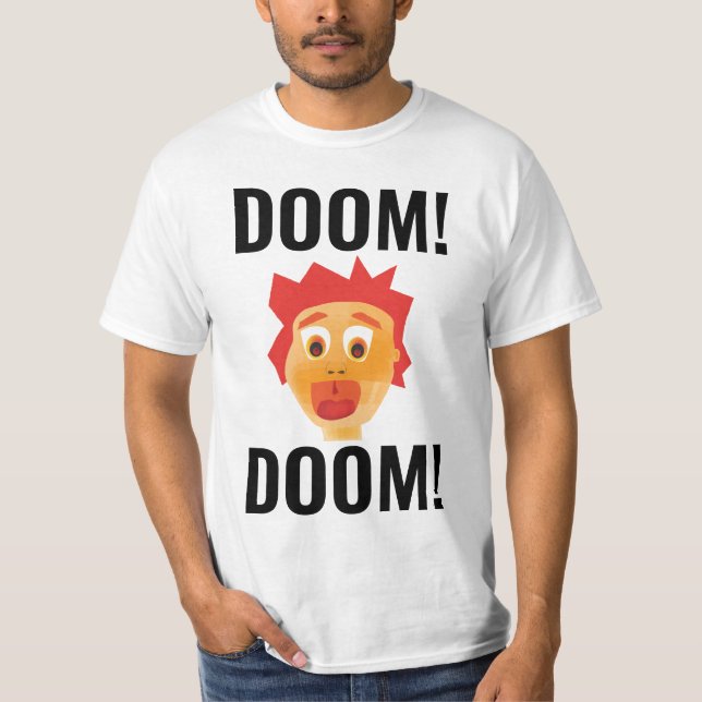 DOOM! DOOM! FUNNY MENS T-SHIRTS (Front)