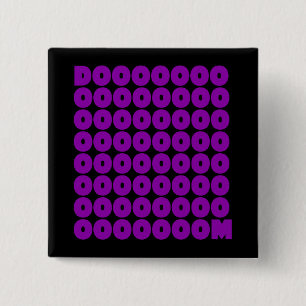 Doom in Purple 2 Inch Square Button