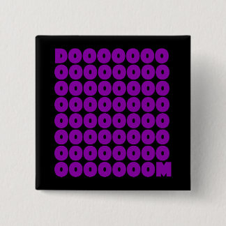 Doom in Purple 2 Inch Square Button