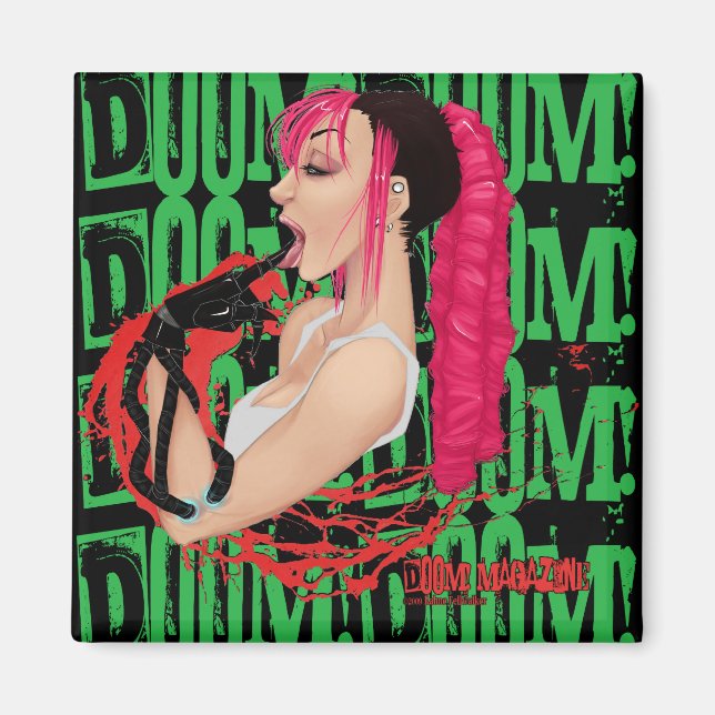 DOOM! Magazine "Z" Green Magnet (Front)