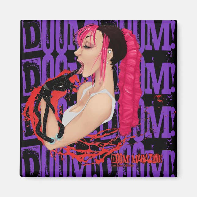 DOOM ! Magazine "Z" Purple Magnet (Devant)