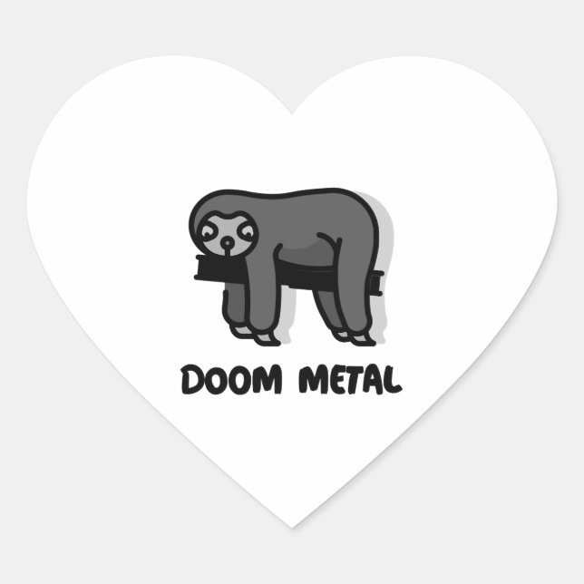Doom Metal Sloth Sloth Sticker  (Front)