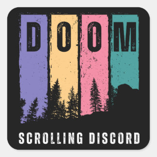 Doom Scrolling Discord Square Sticker