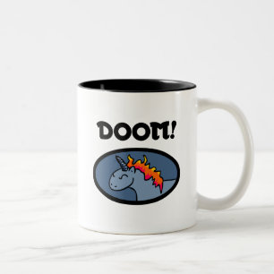 Doom Unicorn Two-Tone Coffee Mug