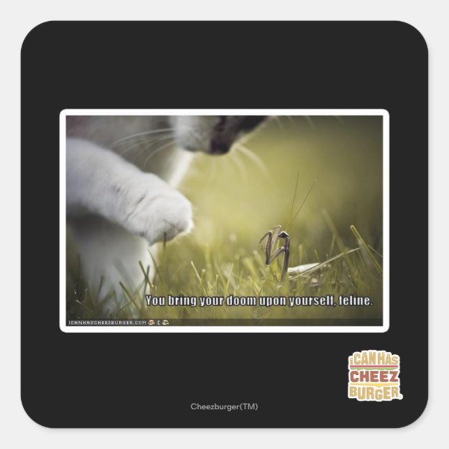 Doom upon yourself square sticker (Front)