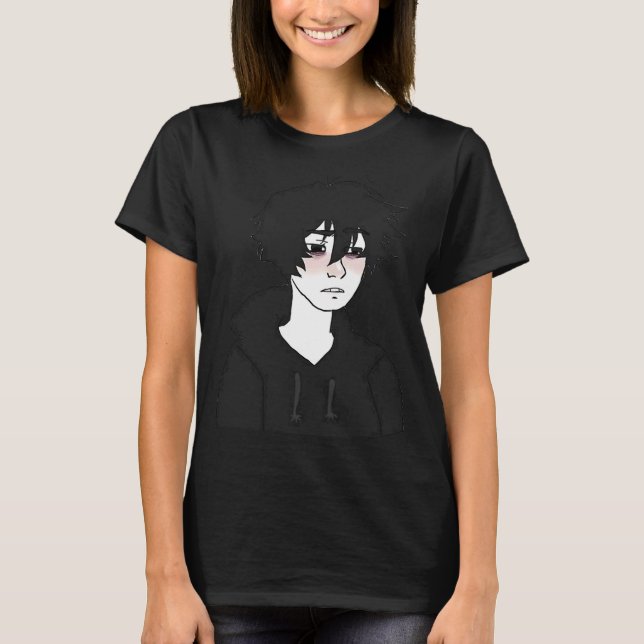Doomer Guy E Boy Feels Wojak Meme T-Shirt (Front)
