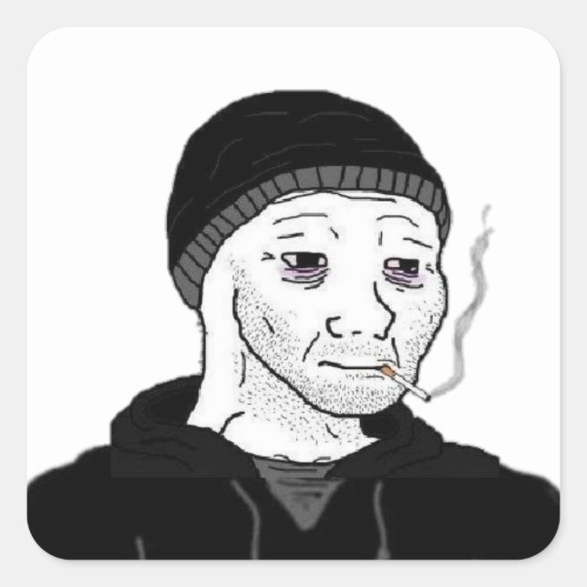 Doomer wojak stickers (Front)