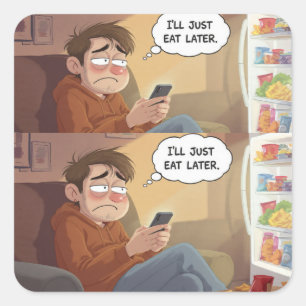 Doomscrolling & Snacks – Autocollant Relatable