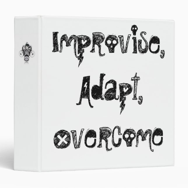 Doomsday Binder, Prepping, Prepper Notebook Binder (Front/Spine)