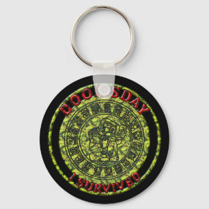 Doomsday - I survived   Maya Prophecy Keychain