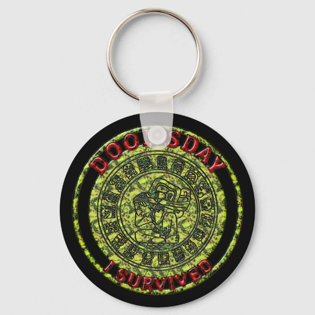 Doomsday - I survived | Maya Prophecy Keychain (Front)