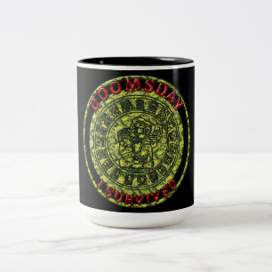 Doomsday - I survived   Maya Prophecy Two-Tone Coffee Mug