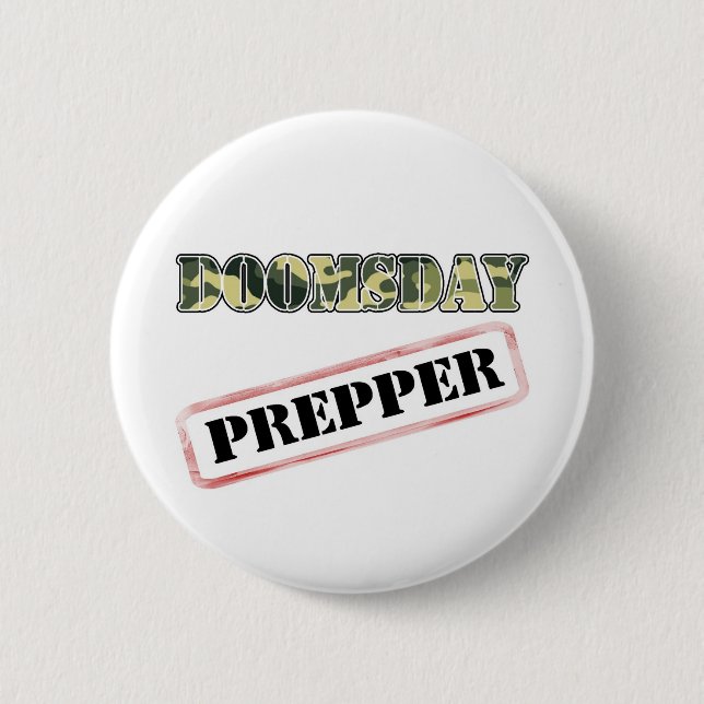 DoomsDay Prepper Stamp 2 Inch Round Button (Front)
