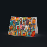 Door Art Blank All Occasion Travel Colourful 5x7 Holiday Card<br><div class="desc">Door Art Blank All Occasion Travel Colourful 5x7 Greeting Card - This unique and modern blank greeting card features a collage of of antique doors taken in various parts of the world, including Europe and the northeastern and southern parts of the United States. This is a great housewarming gift for...</div>