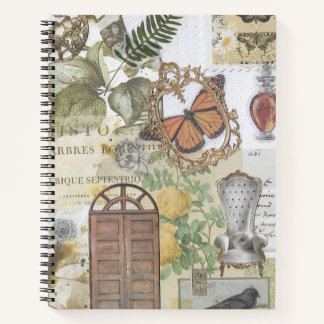 Door Botanical Vintage Ephemera Decoupage Notebook
