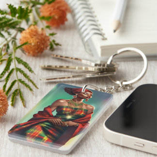 DOOR CLES MADRAS KEYCHAIN