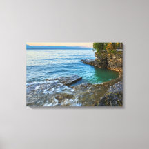 Door County, Cave Point Canvas Gallery Wrap