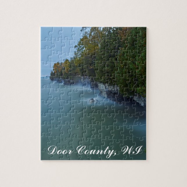 Door County Cave Point Cliffs Jigsaw Puzzle (Vertical)