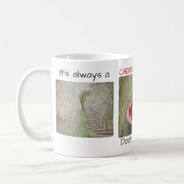 Door County Cherry Blossom Coffee Mug (Left)