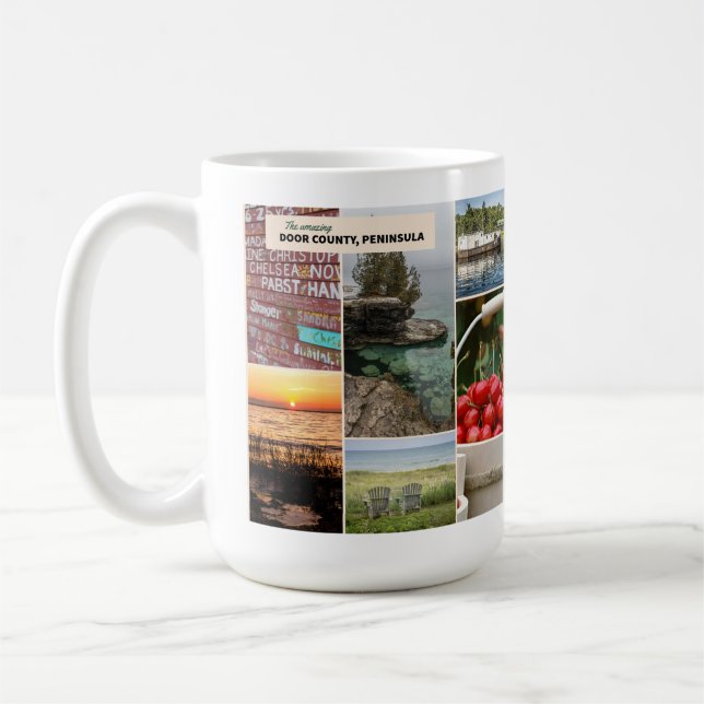 Door County, Wisconsin – Landmarks, Local Favourit Coffee Mug (Left)