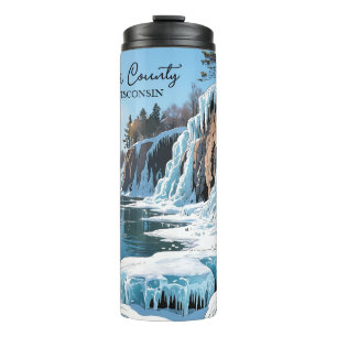 Door County Wisconsin Winter Bluffs Thermal Tumbler
